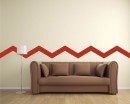 Chevron Stripe (obtuse angle) Wall Pattern Vinyl Decals
